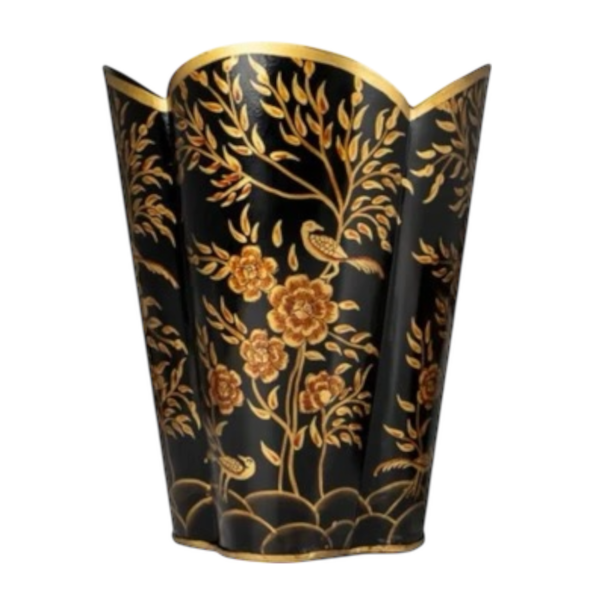 Black & Gold Pheasant Wastepaper Basket