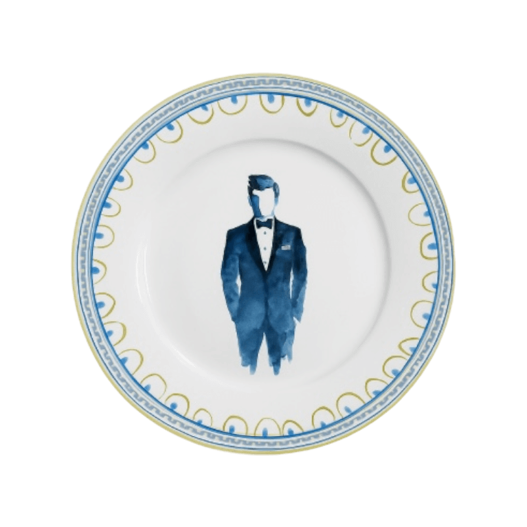 Blue with Man Plate Setting (4-Piece)