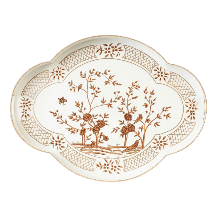 Ivory Scalloped Tray