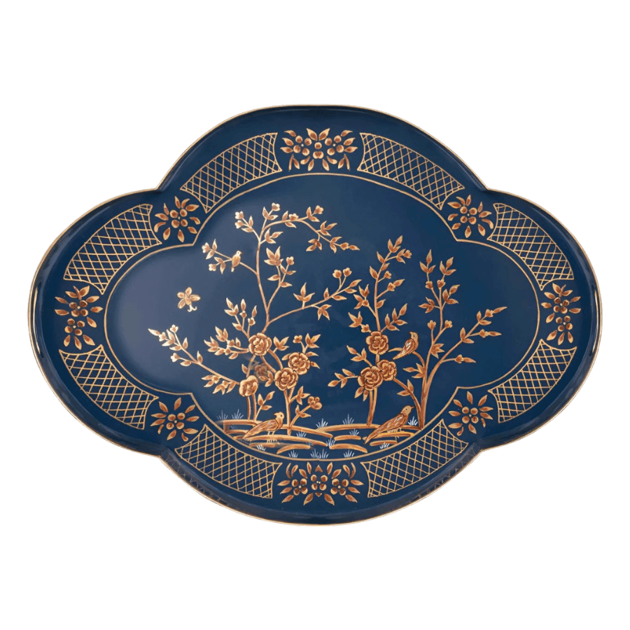 Navy Scalloped Tray (Pre-order)