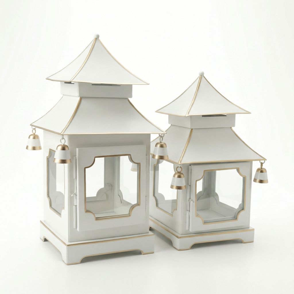 small pagoda lantern white