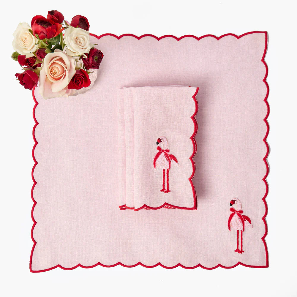 Faye Pink Flamingo Napkins (Set of 4) - Test import