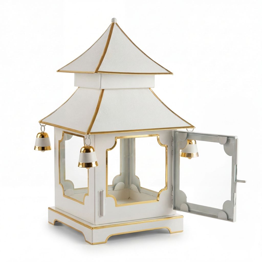 Chinoiserie Padoga in white