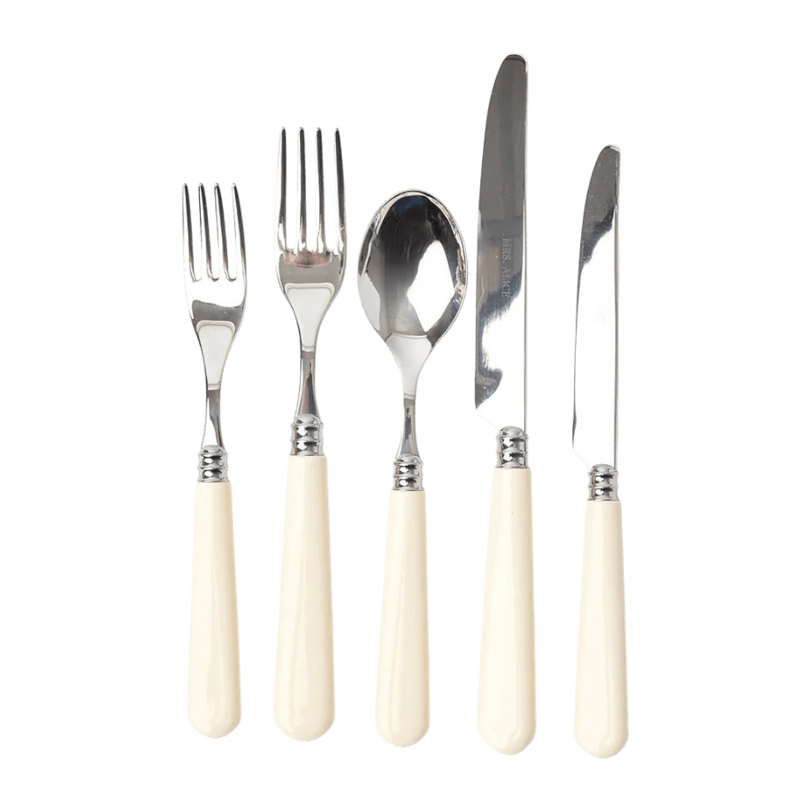 White Ivory Cutlery (5 Piece)