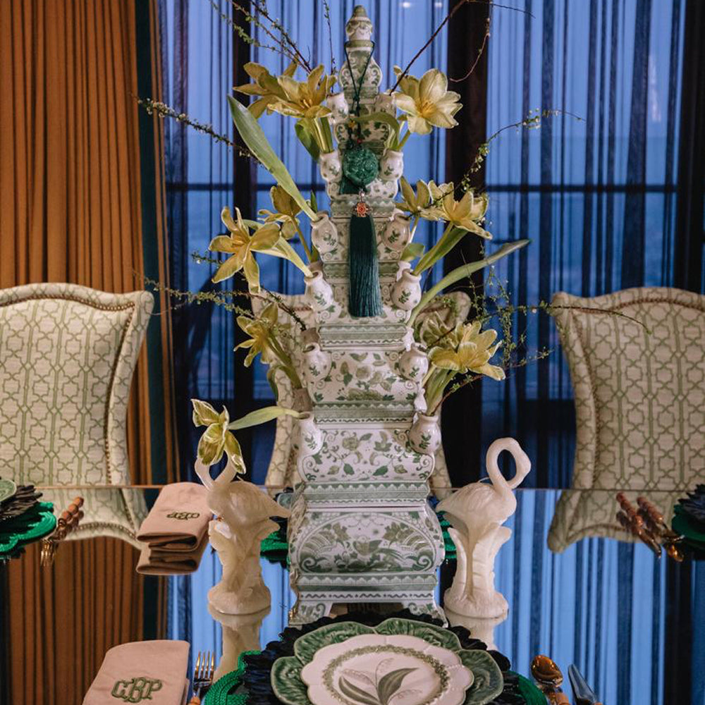 Regal Green Large Candlestick