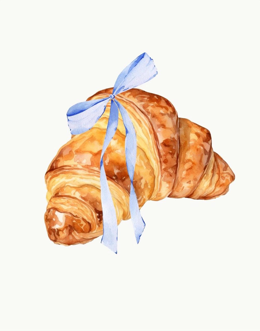 French Croissant Ribbon Plate