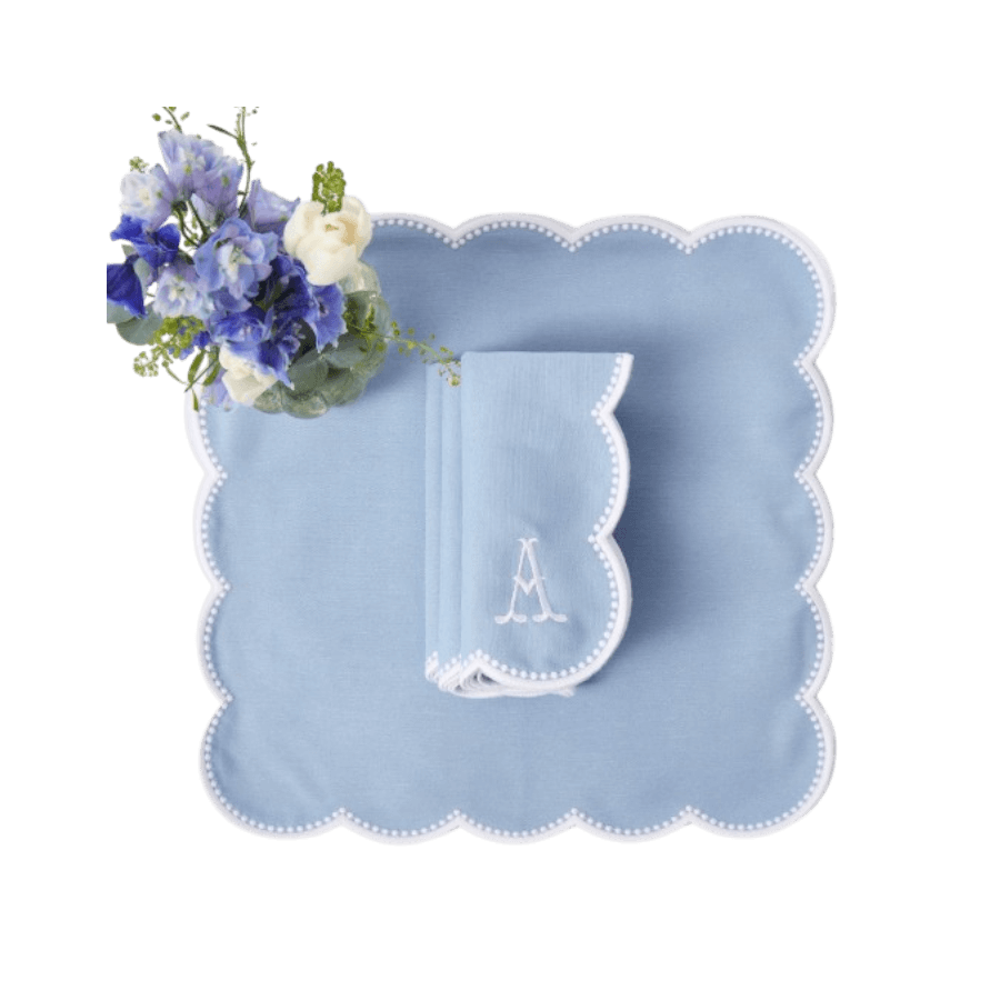 Bettina Blue & White Placemats & Napkins (Set of 4)