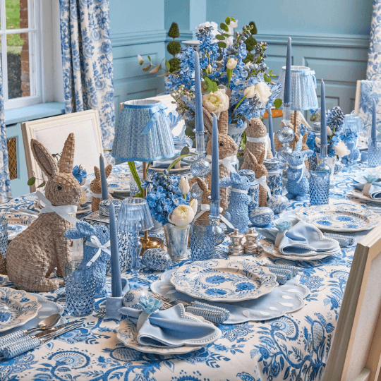 Bettina Blue & White Placemats & Napkins (Set of 4)