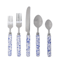 Blue Chinoiserie Five Piece Flatware Set