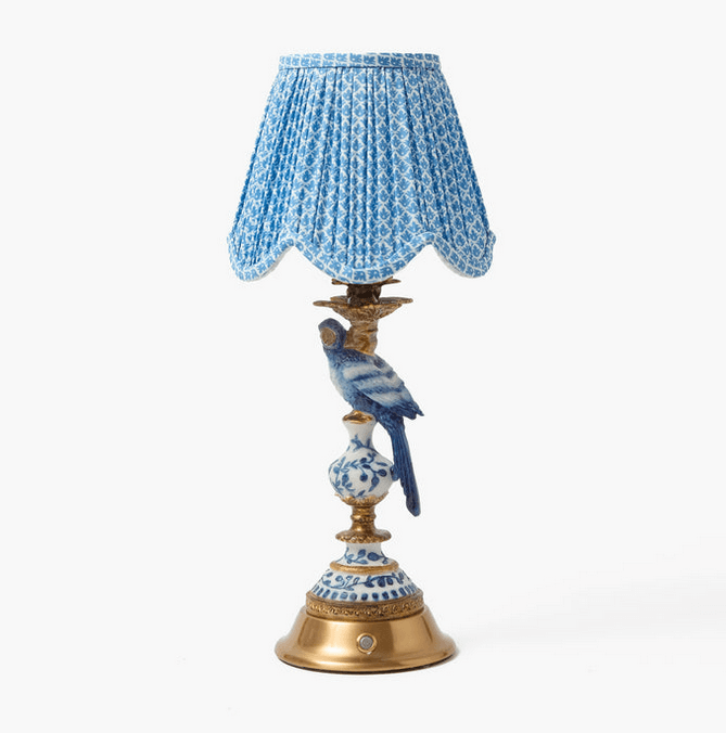 Blue Lotus Deep Scallop Lampshade (18cm)