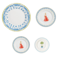 Blue with Women Plate Setting (4-Piece)