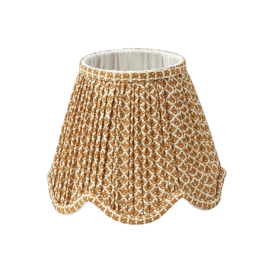 Caramel Lotus Deep Scalloped Lampshade (18cm)