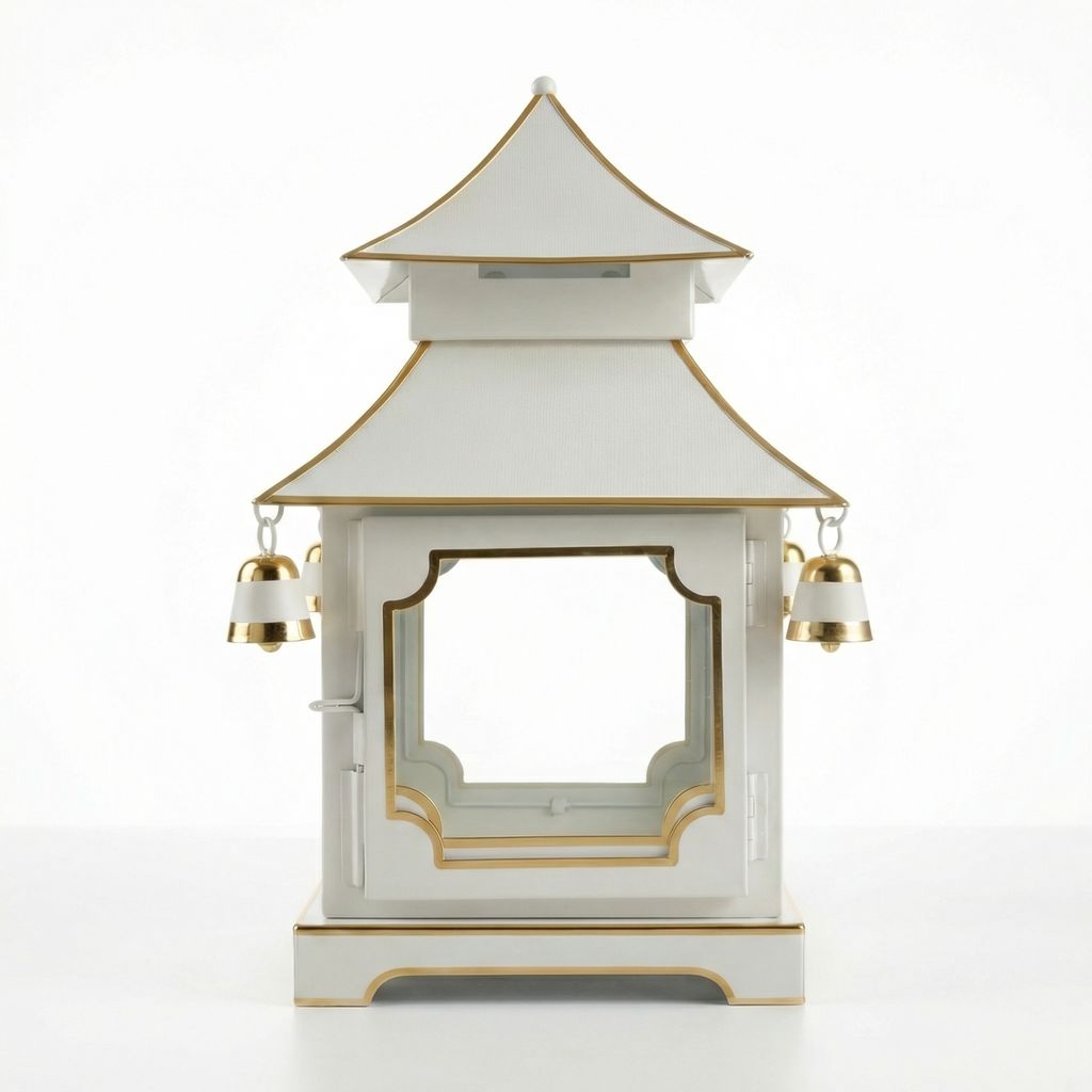 Chinoiserie Padoga in white