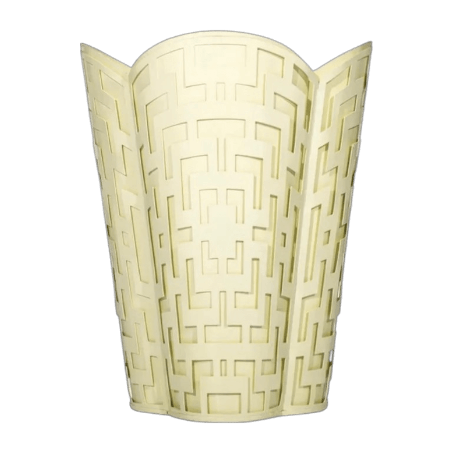 Cream Fretwork Wastepaper Basket