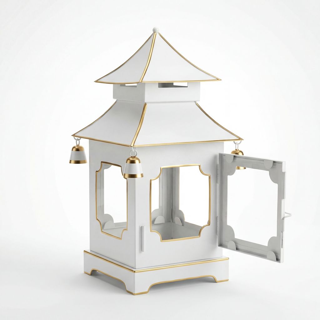 Chinoiserie Padoga in white