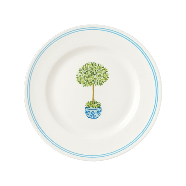 Blue with Women Plate Setting (4-Piece)