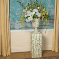 Green Chinoiserie Tole Urn