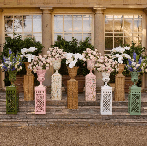 Green Chinoiserie Tole Urn