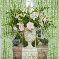 Green Chinoiserie Tole Urn