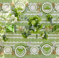 Green Laurel Placemats & Napkins (Set of 4)