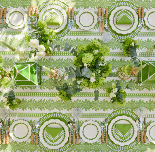 Green Laurel Placemats & Napkins (Set of 4)
