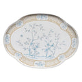 Ivory & Blue Scalloped Tray Table