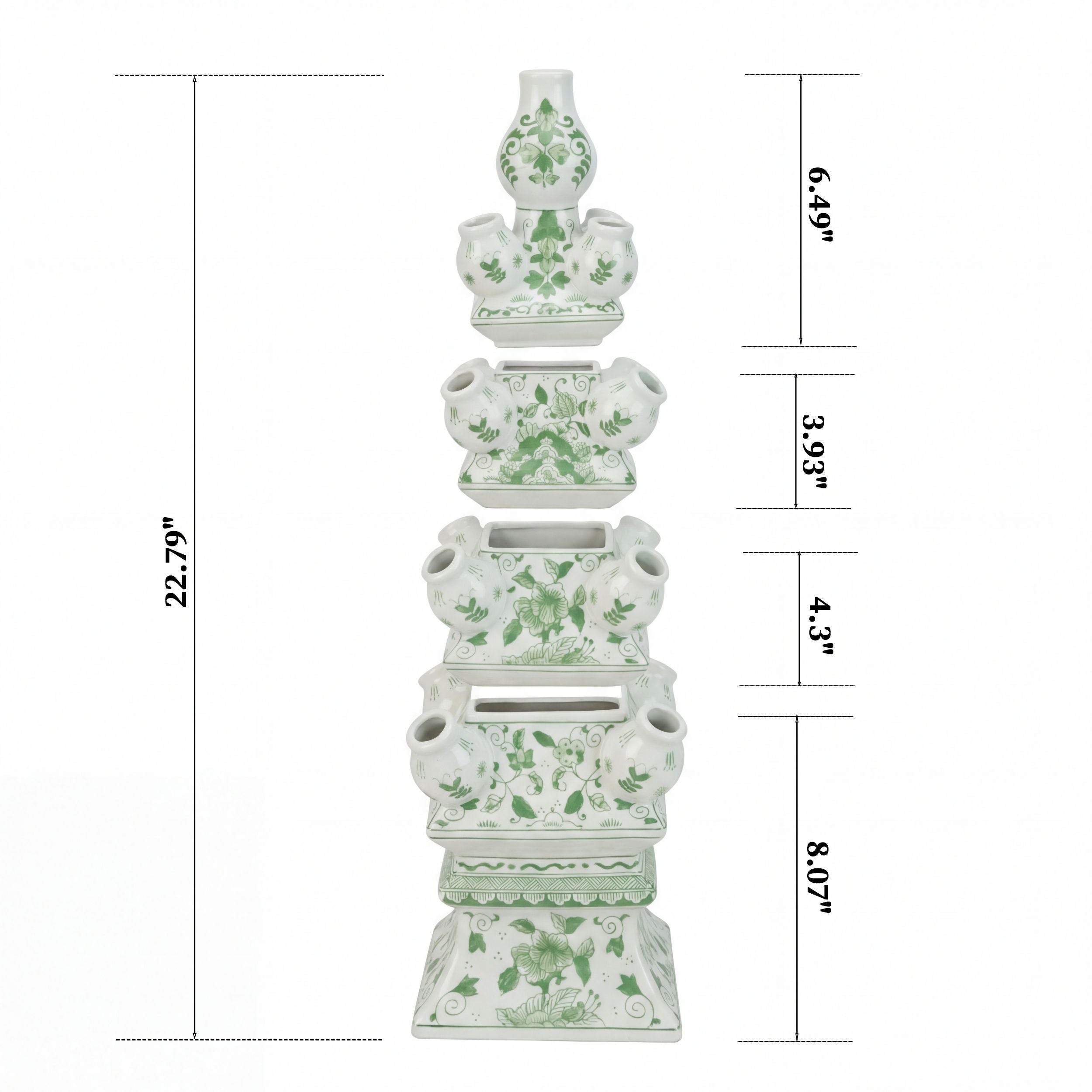 Green Pagoda Tulipiere Vase