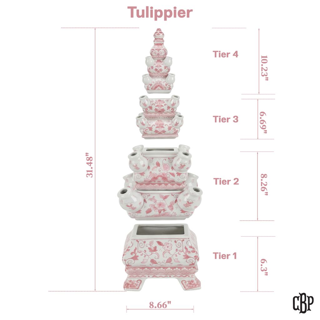 Pink Pagoda Tulipiere Vase