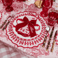 Pink & Red Bow Laurel Placemats & Napkins (Set of 4)