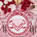 Pink & Red Bow Laurel Placemats & Napkins (Set of 4)