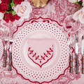 Pink & Red Bow Laurel Placemats & Napkins (Set of 4)