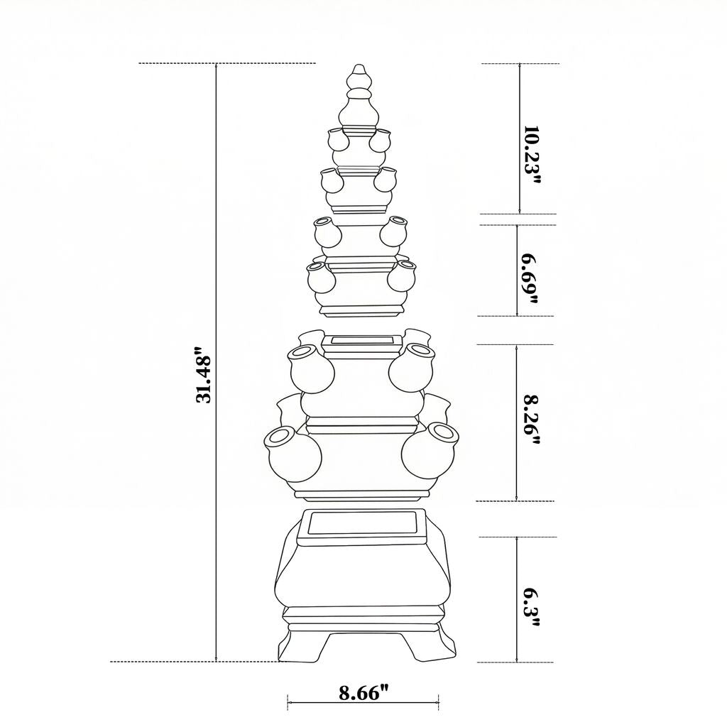 Pink Pagoda Tulipiere Vase