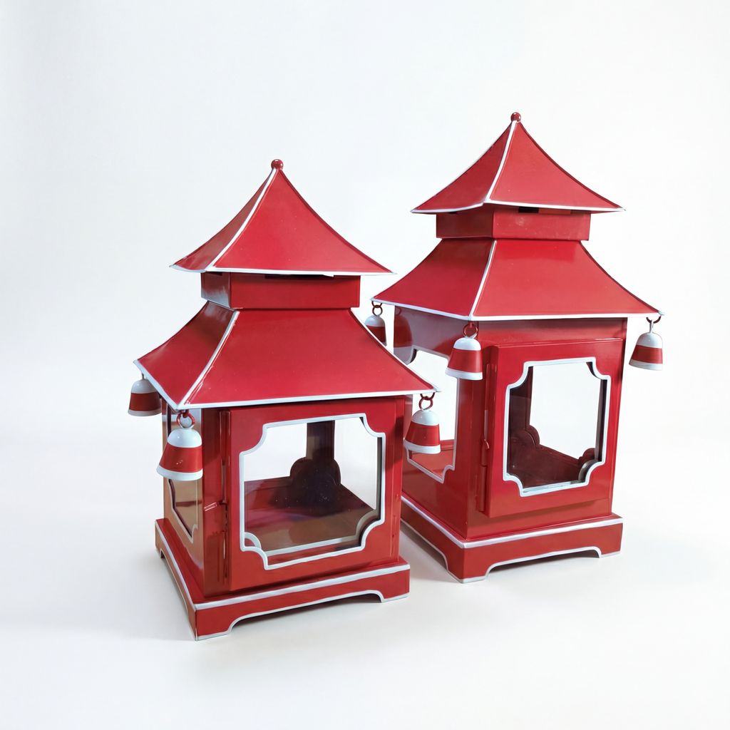 Chinoiserie Padoga in Red