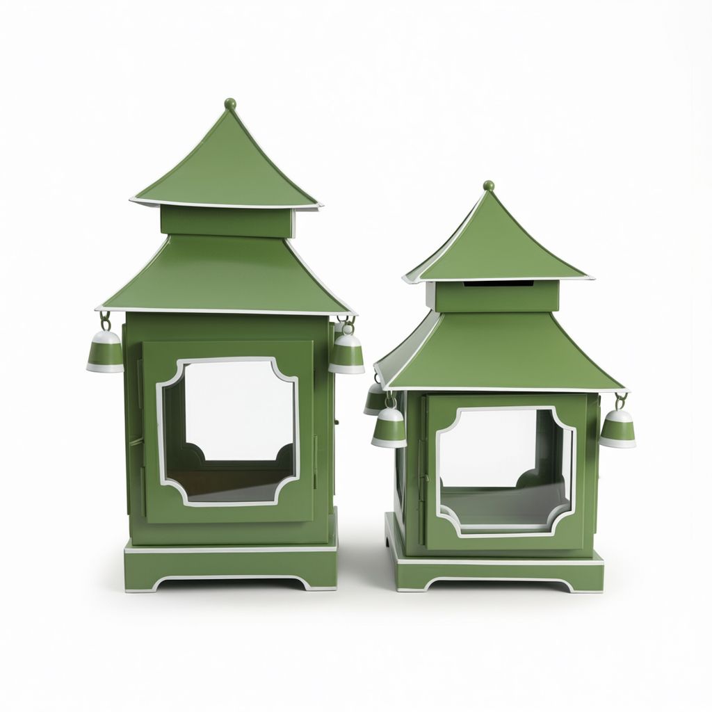 Chinoiserie Padoga in Green