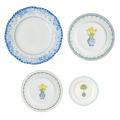 Sea with Yellow Flower Plate Setting (4-Piece)