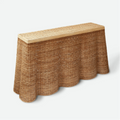 Vivienne Rattan Scalloped Console Table