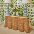 Vivienne Rattan Scalloped Console Table
