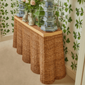 Vivienne Rattan Scalloped Console Table